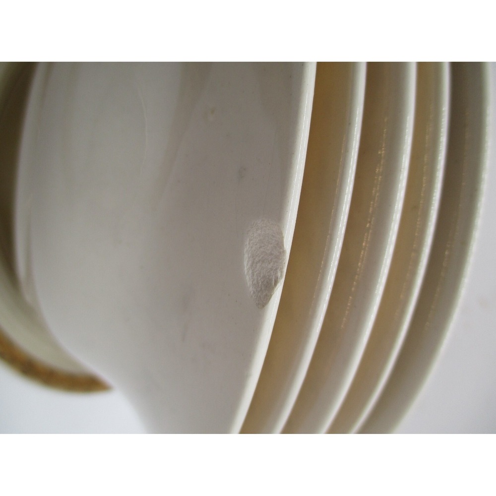Triumph American Limoges-Vermillion Rose 9 @ 6" Bowls Sebring Ohio 22k - Picture 5 of 6